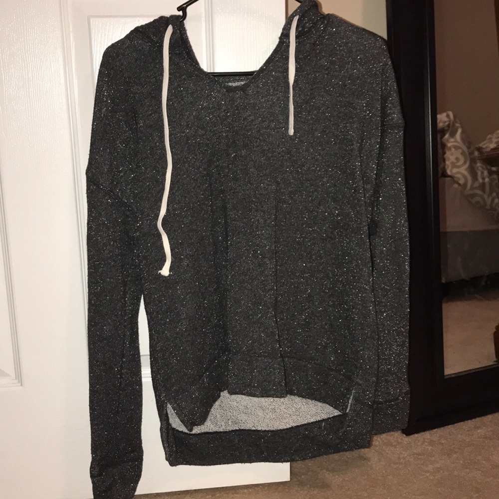 Sparkly Grey American Eagle Aerie hoodie